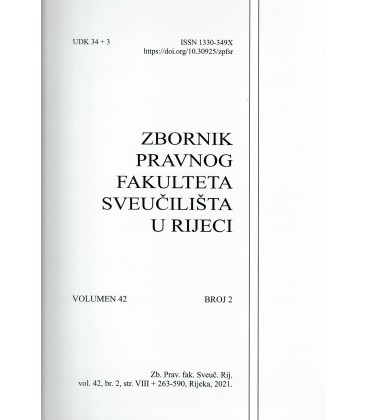 Collected papers of the Law Faculty of the University of Rijeka